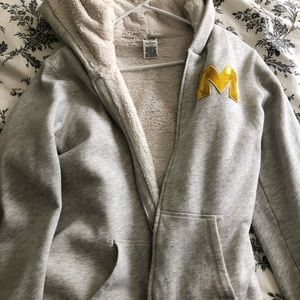 Victoria’s Secret Pink Michigan fur lined hoodie